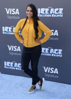 Cast member Lilly Singh, the voices of Misty and Bubbles in the animated motion picture sci-fi comedy Ice Age: Collision Course attends the premiere of the film at the Zanuck Theater on the 20th Century Fox Studios lot in Los Angeles on July 16, 2016. Storyline: Scrat s epic pursuit of his elusive acorn catapults him outside of Earth, where he accidentally sets off a series of cosmic events that transform and threaten the planet.  LAP2016071647 JIMxRUYMEN