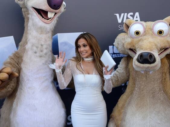 Cast member Jennifer Lopez, the voice of Shira in the animated motion picture sci-fi comedy Ice Age: Collision Course premiere at the Zanuck Theater on the 20th Century Fox Studios lot in Los Angeles on July 16, 2016. Storyline: Scrat s epic pursuit of his elusive acorn catapults him outside of Earth, where he accidentally sets off a series of cosmic events that transform and threaten the planet.  LAP2016071670 JIMxRUYMEN