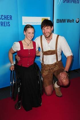 Anna Schaffelhuber mit ihrem Freund Michael bei der Verleihung Bayerischer Sportpreis am 16.07.2016 in München Verleihung Bayerischer Sportpreis 2016 in Muenchen 
