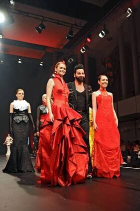 Heimtextil Frankfurt 2014. Designer Harald Glööckler anläßlich der Exklusiven Premiere der Abendmodelle aus dem Modeseminar der Modeschule Brigitte Kehrer am 16.07.2016 im Rosengarten Mannheim.