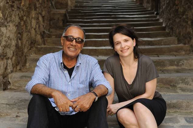 RELEASE DATE: October 1, 2010. MOVIE TITLE: Certified Copy. STUDIO: MK2 Productions. PLOT: In Tuscany to promote his latest book, a middle-aged English writer meets a French woman who leads him to the village of Lucignano. PICTURED: JULIETTE BINOCHE and ABBAS KIAROSTAMI the director. - ZUMAg90_