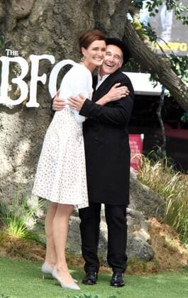 Lucy Dahl and actor Mark Rylance attending the Big Friendly Giant UK film premiere in London. JULY 17th 2016  MESx162330