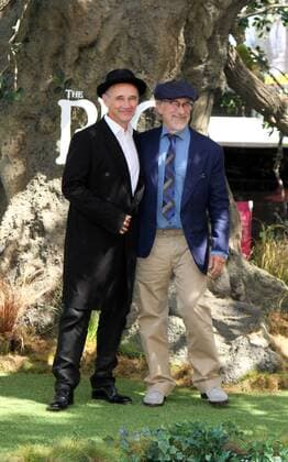 American actor Steven Speilberg and actor Mark Rylance attending the Big Friendly Giant UK film premiere in London. JULY 17th 2016  MESx162330