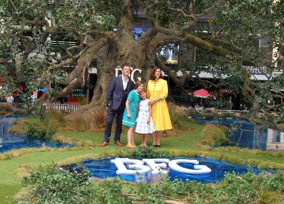 Actress Ruby Barnhill and family attending the Big Friendly Giant UK film premiere in London. JULY 17th 2016  MESx162330