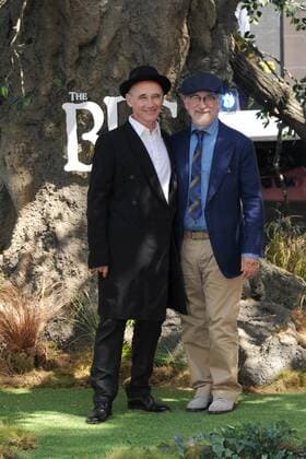 English actor Mark Rylance and American director Steven Spielberg attending the Big Friendly Giant UK film premiere in London. JULY 17th 2016  TSTx162331