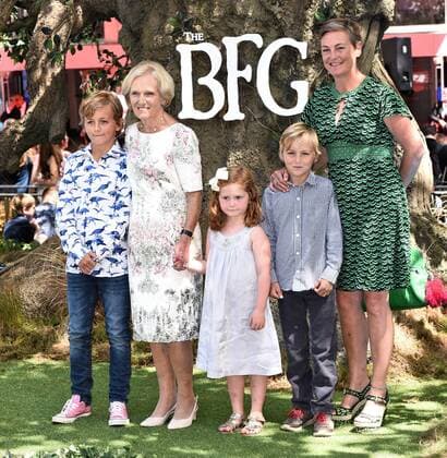 The BFG UK Premiere London, UK. Mary Berry and family at The BFG Premiere held at Leicester Square Gardens, Leicester Square, London on Sunday 17 July 2016. LMK392 -60374-180716 