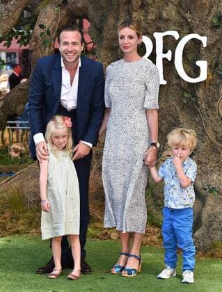 The BFG UK Premiere London, UK. Rafe Spall and Elize du Toit, Lena and Rex at The BFG Premiere held at Leicester Square Gardens, Leicester Square, London on Sunday 17 July 2016. LMK392 -60374-180716 