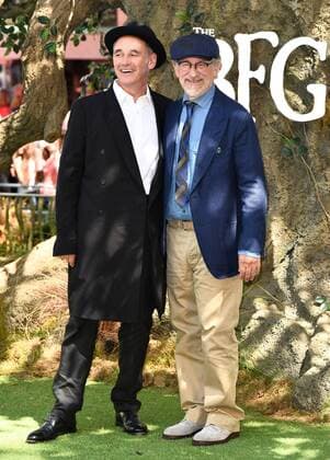 The BFG UK Premiere London, UK. Mark Rylance and Stephen Spielberg at The BFG Premiere held at Leicester Square Gardens, Leicester Square, London on Sunday 17 July 2016. LMK392 -60374-180716 