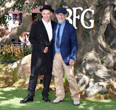 The BFG UK Premiere London, UK. Mark Rylance and Stephen Spielberg at The BFG Premiere held at Leicester Square Gardens, Leicester Square, London on Sunday 17 July 2016. LMK392 -60374-180716 