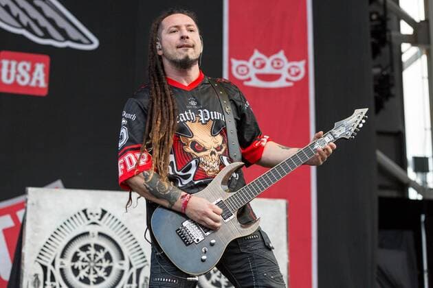 July 17, 2016 - Chicago, Illinois, U.S - Guitarist ZOLTAN BATHORY of Five Finger Death Punch performs live at Toyota Park during Chicago Open Air Music Festival in Chicago, Illinois Chicago U.S. - ZUMAs135