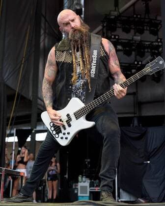 July 17, 2016 - Chicago, Illinois, U.S - Bassist CHRIS KAEL of Five Finger Death Punch performs live at Toyota Park during Chicago Open Air Music Festival in Chicago, Illinois Chicago U.S. - ZUMAs135