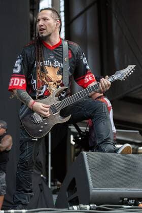 July 17, 2016 - Chicago, Illinois, U.S - Guitarist ZOLTAN BATHORY of Five Finger Death Punch performs live at Toyota Park during Chicago Open Air Music Festival in Chicago, Illinois Chicago U.S. - ZUMAs135