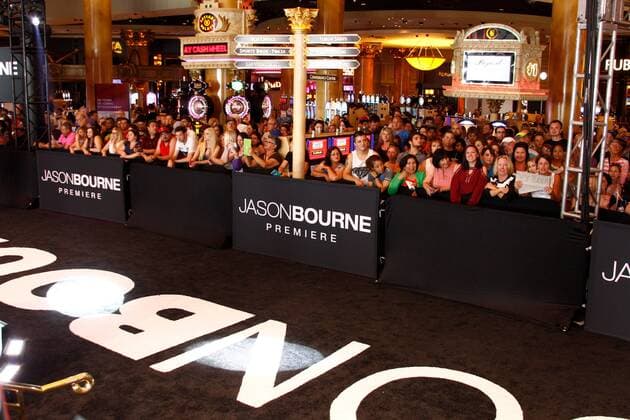 Fans at the premiere of the motion picture thriller Jason Bourne at Caesars Palace in Las Vegas, Nevada on July 18, 2016. Storyline: Jason Bourne, now remembering who he truly is, tries to uncover hidden truths about his past.  LAP2016071801 JAMESxATOA