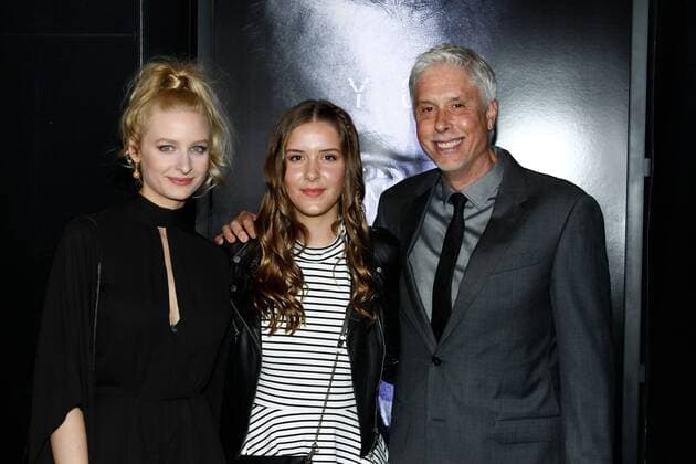 Executive Producer and Writer Christopher Rouse (R) with his daughters Ava and Fiona attend the premiere of the motion picture thriller Jason Bourne at Caesars Palace in Las Vegas, Nevada on July 18, 2016. Storyline: Jason Bourne, now remembering who he truly is, tries to uncover hidden truths about his past.  LAP2016071828 JAMESxATOA