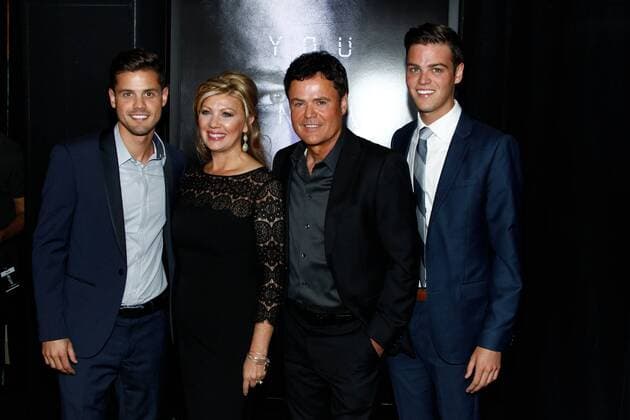 Chris Osmond, Debbie Osmond, Donny Osmond and Josh Osmond attend the premiere of the motion picture thriller Jason Bourne at Caesars Palace in Las Vegas, Nevada on July 18, 2016. Storyline: Jason Bourne, now remembering who he truly is, tries to uncover hidden truths about his past.  LAP2016071839 JAMESxATOA