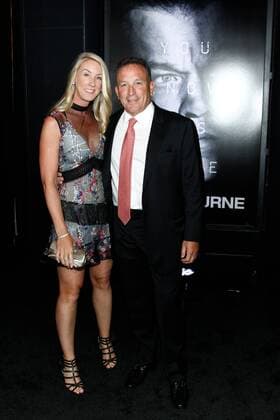 Producer Jeffrey Weiner (R) with his wife Tracy attend the premiere of the motion picture thriller Jason Bourne at Caesars Palace in Las Vegas, Nevada on July 18, 2016. Storyline: Jason Bourne, now remembering who he truly is, tries to uncover hidden truths about his past.  LAP2016071850 JAMESxATOA