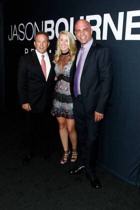 Producer Jeffrey Weiner, Tracy Weiner and producer Ben Smith attend the premiere of the motion picture thriller Jason Bourne at Caesars Palace in Las Vegas, Nevada on July 18, 2016. Storyline: Jason Bourne, now remembering who he truly is, tries to uncover hidden truths about his past.  LAP2016071852 JAMESxATOA