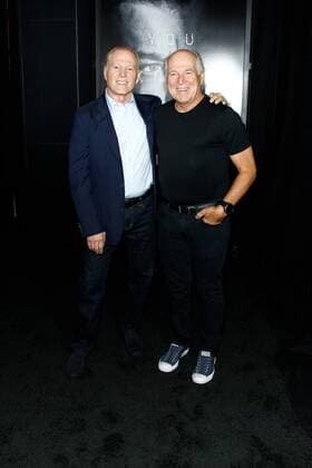 Producer Frank Marshal and singer Jimmy Buffett attend the premiere of the motion picture thriller Jason Bourne at Caesars Palace in Las Vegas, Nevada on July 18, 2016. Storyline: Jason Bourne, now remembering who he truly is, tries to uncover hidden truths about his past.  LAP2016071867 JAMESxATOA