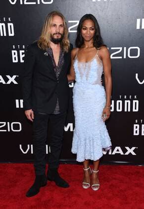 July 20, 2016 - San Diego, California, U.S. - Zoe Saldana & Marco Perego arrives for the premiere of the film Star Trek Beyond at the Embarcadero Marina Park. San Diego U.S. - ZUMAo05_