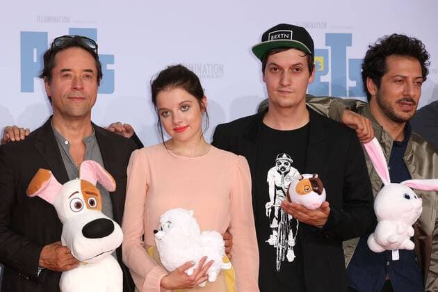 Jan Josef Liefers, Jella Haase, LeFloid und Fahri Yardim bei der Pets Kino Premiere am 20.07.2016 in Berlin Pets Kino Premiere in Berlin, 2016 