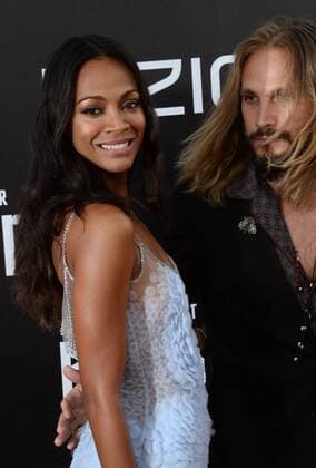 Cast member Zoe Saldana and her husband, Italian artist Marco Perego attend the premiere of the sci-fi motion picture thriller Star Trek Beyond at Embarcadero Marina Park South in San Diego, California on July 20, 2016. Storyline: The USS Enterprise crew explores the furthest reaches of uncharted space, where they encounter a new ruthless enemy who puts them and everything the Federation stands for to the test.  SDP2016072002 JIMxRUYMEN