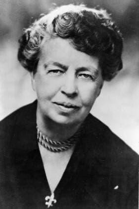 Berühmte Feministinnen, Eleanor Roosevelt (Anna) Eleanor Roosevelt (1884-1962) American humanitarian. Chairman UN Human Rights Commission 1947-1951 and US representative at General Assembly 1946. Wife of Franklin D. Roosevelt. Photograph. WHA  !ACHTUNG AUFNAHMEDATUM GESCHÄTZT! Copyright: WHA UnitedArchives0390001364