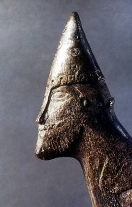 Head of a Viking warrior. National Historical Museum, Stockholm. WHA  !ACHTUNG AUFNAHMEDATUM GESCHÄTZT! Copyright: WHA UnitedArchives0390002887