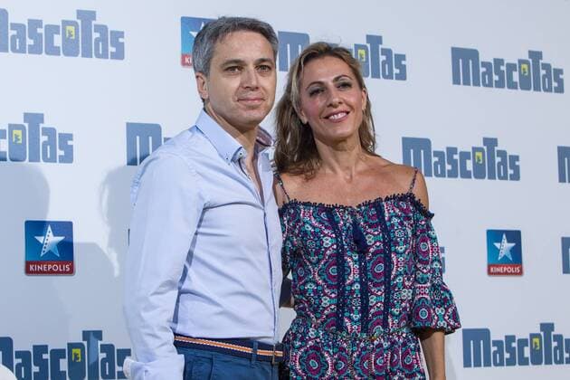Spanish periodist Vicente Valles and Angeles Blanco during the premiere of Mascotas at Kinepolis cinema in Madrid. July 21, 2016.  (20160721039)