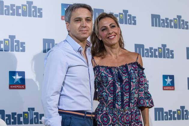 Spanish periodist Vicente Valles and Angeles Blanco during the premiere of Mascotas at Kinepolis cinema in Madrid. July 21, 2016.  (20160721040)