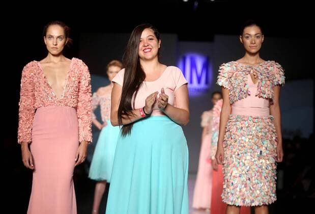 Models wear a creation by Mexican designer Adriana Solis during the Fashion Week IM Intermoda in city of Guadalajara, Mexico, 21 July 2016. INTERMODA IN MEXICO !ACHTUNG: NUR REDAKTIONELLE NUTZUNG!  MEX01 20160722-636047606364888745