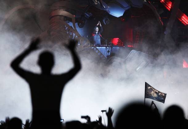 NIZHNY NOVGOROD, RUSSIA - JULY 23, 2016: Dutch DJ, record producer and musician Armin van Buuren performs at the 2016 Alfa Future People festival of music and technology, at the Bolshoe Kozino Airfield. Alexander Ryumin TASS  TS02ACED