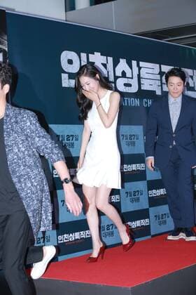 Jung jae Lee,Lee Beom su,Jung JunHo and Sae-yeon Jin attend the VIP premiere of Operation Chromite in Seoul, Korea on 25th July, 2016.(China and Korea Rights Out)  2016072600403