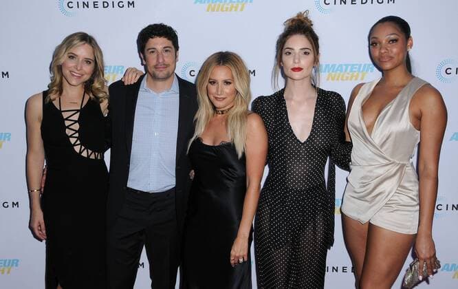 July 25, 2016 - Hollywood, CA, United States - 25 July 2016 - Hollywood, California. Jenny Mollen, Jason Briggs, Ashley Tisdale, Janet Montgomery, Bria Murphy. The Los Angeles premiere of Amateur Night held at the ArcLight Hollywood. Photo Credit: AdMedia Hollywood United States - ZUMAa123