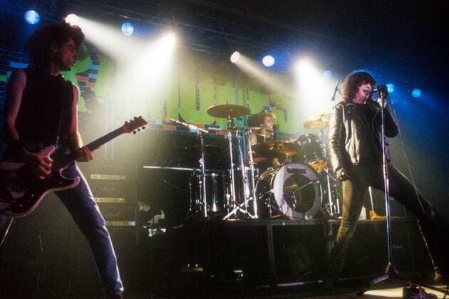 Ramones, Konzert in Berlin, v.li.: Johnny, Marky und Joey Ramone