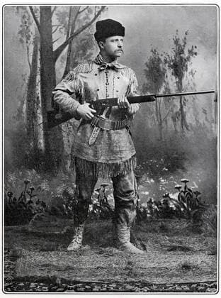 Theodore Roosevelt (1858-1919) 26th President of the USA (1901-9) said to be in dress of lst Volunteer Cavalry (Roosevelt s Rough Riders) a force he raised in 1898 of which he was second in command Spanish-American (Cuban) War . WHA  !ACHTUNG AUFNAHMEDATUM GESCHÄTZT! Copyright: WHA UnitedArchives0390004306