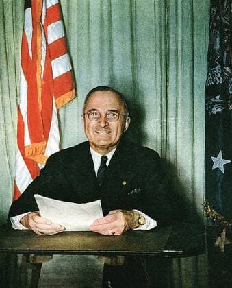 Harry S Truman (1884-1972) 33rd President of USA WHA  !ACHTUNG AUFNAHMEDATUM GESCHÄTZT! Copyright: WHA UnitedArchives0390004798
