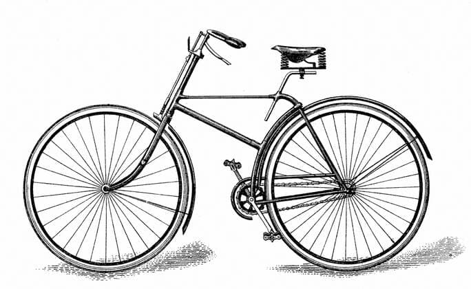 Singer s special Safety Bicycle (c1886). Chain-driven machine introducing the diamond frame which gave greater rigidity in spite of lightness. Wood engraving 1890. WHA  !ACHTUNG AUFNAHMEDATUM GESCHÄTZT! Copyright: WHA UnitedArchives0460001354