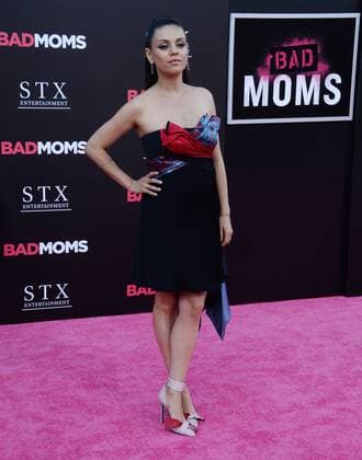 Cast member Mila Kunis attends the premiere of the motion picture comedy Bad Moms at Mann Village Theater in the Westwood section of Los Angeles on July 26, 2016. Storyline: When three overworked and under-appreciated moms are pushed beyond their limits, they ditch their conventional responsibilities for a jolt of long overdue freedom, fun, and comedic self-indulgence.  LAP2016072608 JIMxRUYMEN