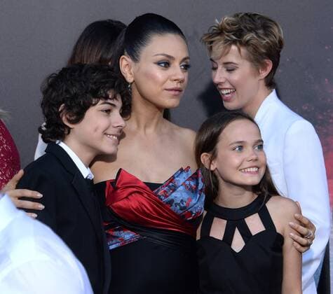 Cast members Embay Anthony, Mila Kunis and Oona Laurence attend the premiere of the motion picture comedy Bad Moms at Mann Village Theater in the Westwood section of Los Angeles on July 26, 2016. Storyline: When three overworked and under-appreciated moms are pushed beyond their limits, they ditch their conventional responsibilities for a jolt of long overdue freedom, fun, and comedic self-indulgence.  LAP2016072643 JIMxRUYMEN