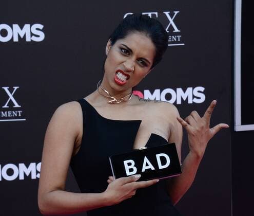 Cast member Lilly Singh attends the premiere of the motion picture comedy Bad Moms at Mann Village Theater in the Westwood section of Los Angeles on July 26, 2016. Storyline: When three overworked and under-appreciated moms are pushed beyond their limits, they ditch their conventional responsibilities for a jolt of long overdue freedom, fun, and comedic self-indulgence.  LAP2016072632 JIMxRUYMEN