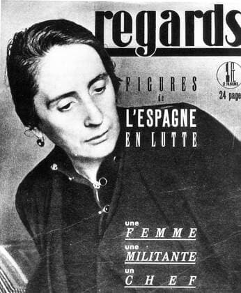 Spanish Civil War. Delores Ibarruin, the passionate, in the journal perspectives , August 6, 1936. A woman, a activist, passionate. WHA  !ACHTUNG AUFNAHMEDATUM GESCHÄTZT! Copyright: WHA UnitedArchives600008