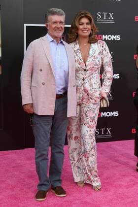 LOS ANGELES - JUL 26: Alan Thicke, Tanya Callau at the Bad Moms Los Angeles Premiere at the Village Theater on July 26, 2016 in Westwood, CA  KathyxHutchins