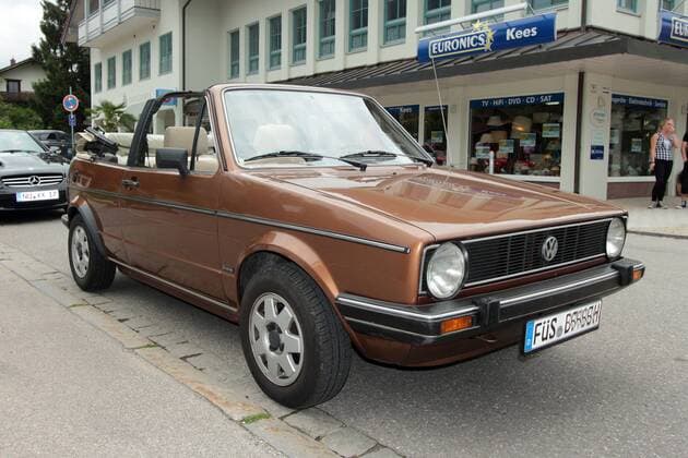 Volkswagen VW Golf 1 Cabriolet, Baujahr 1983, in Pfronten, Allgäu, Bayern, Deutschland
