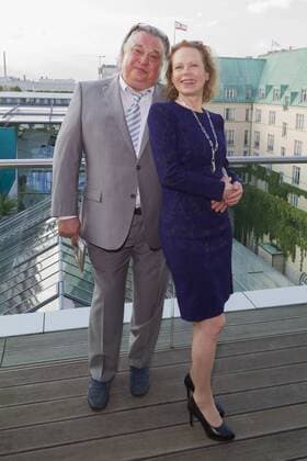 Bernd Stegemann und Renate Krößner - Emmy Award 2015 Empfang im China Club Berlin Adlon-Palais in Berlin am 25.06.2015. Emmy Awards 2015 Empfang