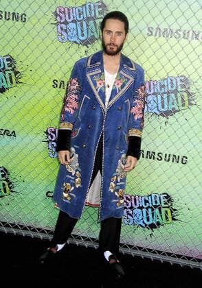 Suicide Squad Premiere in New York Jared Leto arrives on the red carpet at the world premiere of Suicide Squad at The Beacon Theatre on August 1, 2016 in New York City.  NYP20160801209 DENNISxVANxTINE
