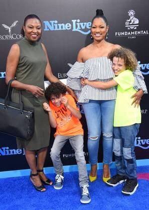August 1, 2016 - Hollywood, California, U.S. - Garcelle Beauvais, Shontelle Beauvais, Jaid Nilon and Jax Nilon arrives for the premiere of the film Nine Lives at the Chinese Theatre. Hollywood U.S. - ZUMAo05_