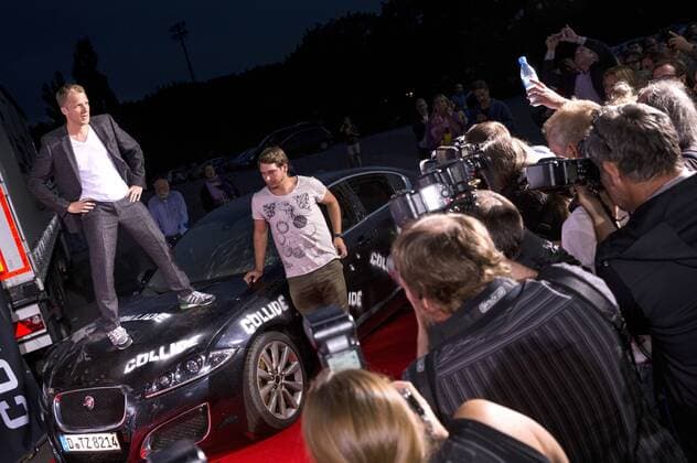 Oliver Pocher und Patrick Helmes bei der Premiere des Kinofilms Collide im Drive In Autokino. Köln, 01.08.2016 Foto:xC.xHardtx xFuturexImage