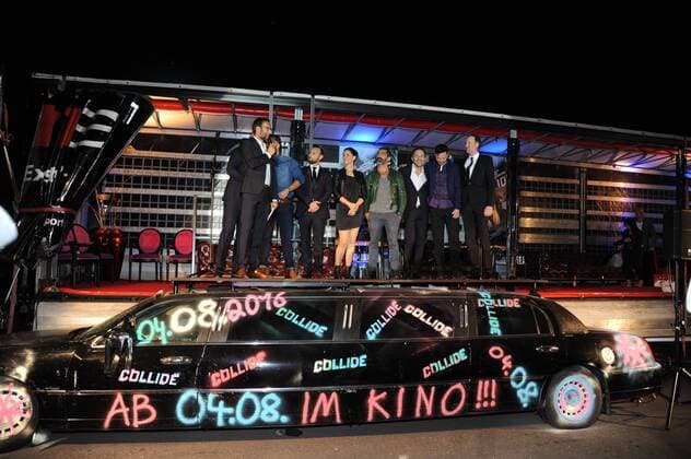 am 01.08.2016 in Köln auf dem roten Teppich bei der Premiere des Actionfilm Collide .
