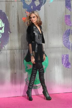 . 03 08 2016. London, United Kingdom. Cara Delevingne arriving at the Suicide Squad premiere in London.  xStephenxLockx xi-Imagesx IIM-13272-0004