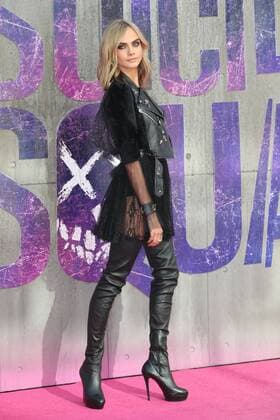 . 03 08 2016. London, United Kingdom. Cara Delevingne arriving at the Suicide Squad premiere in London.  xStephenxLockx xi-Imagesx IIM-13272-0006